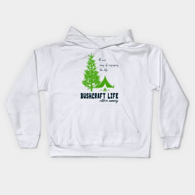 bushcraft live outdoor camping Kids Hoodie by The Bombay Brands Pvt Ltd